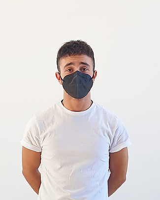 Personal Protective Equipment 1 x FFP2 Respiratory Protection Mask - Black - CE Certified Face Mask for Personal Protection