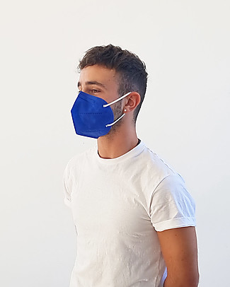 Personal Protective Equipment 1 x FFP2 Respiratory Protection Mask - Blue - CE Certified Face Mask for Personal Protection