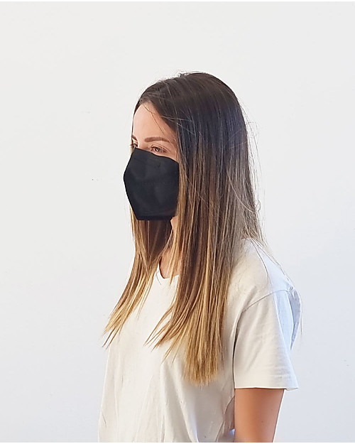 Personal Protective Equipment Box of 25 FFP2 Respiratory Protection Mask - Black - CE Certified Face Mask for Personal Protection