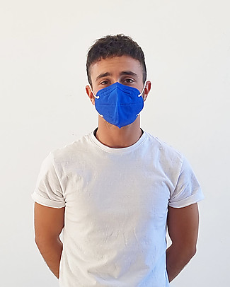 Personal Protective Equipment Box of 25 FFP2 Respiratory Protection Mask - Blue - CE Certified Face Mask for Personal Protection