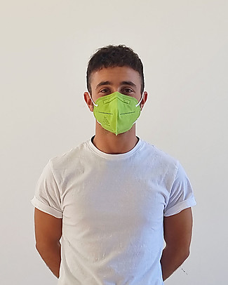 Personal Protective Equipment Box of 25 FFP2 Respiratory Protection Mask - Green - CE Certified Face Mask for Personal Protection