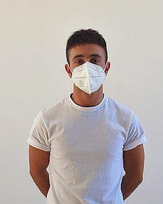 Personal Protective Equipment Box of 25 FFP2 Respiratory Protection Mask - White - CE Certified Face Mask for Personal Protection