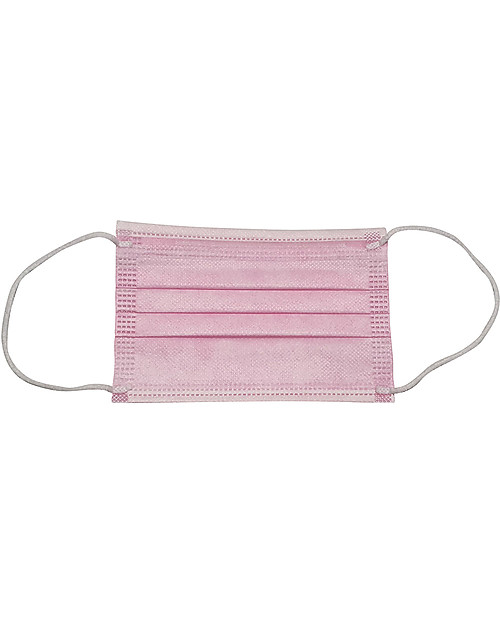 Personal Protective Equipment Pack of 10 Face Medical Pink Masks for Kids - Type 2R - 3 Ply - Made in Italy Face Mask for Personal Protection