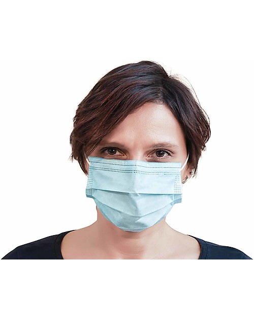 Personal Protective Equipment Pack of 50 Face Medical Masks - 3 Ply - Single Use - CE Certified - Waterproof Face Mask for Personal Protection