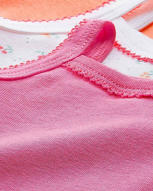 Petit Bateau Baby Bodysuits With Straps - Pack of 3! Short Sleeves Bodies