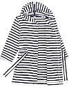 Petit Bateau Bathrobe - White/Blue - 100% Oeko-Tex Organic Cotton - with Hood and Belt Towels And Flannels