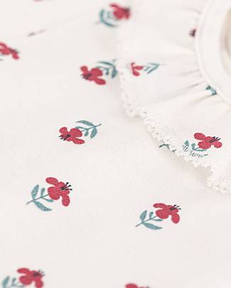 Petit Bateau Body - Short Sleeves - Floral Print - 100% Organic Cotton Short Sleeves Bodies