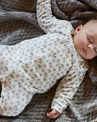 Petit Bateau Bodysuit & Pijama, White/Birds - Velour Babygrows