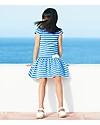 Petit Bateau Bouncy Dress, Light Blue and White, 100% Cotton Dresses_