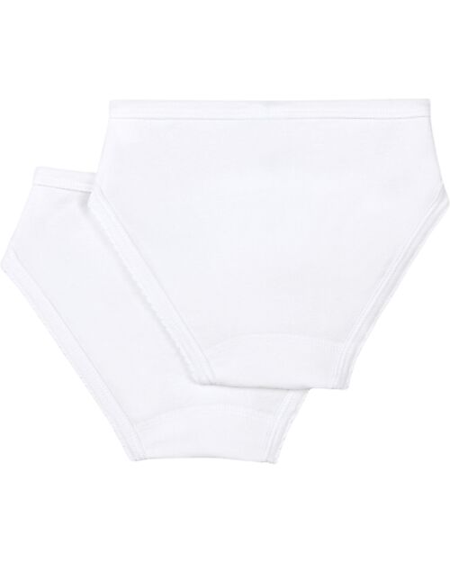Petit Bateau Culottes - Pack of 2 - White - 100% Organic Cotton Briefs