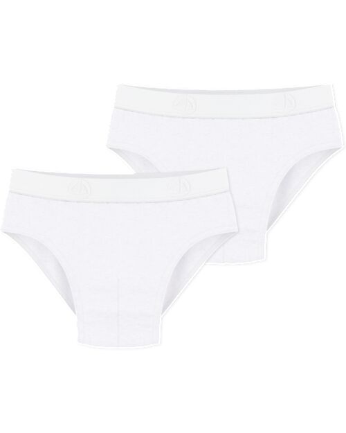 Petit Bateau Culottes - Pack of 2 - White - 100% Organic Cotton Briefs