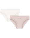 Petit Bateau Culottes - Pack of 2 - White and Pink - 100% Organic Cotton Briefs