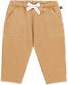 Petit Bateau Denim Pants - Beige - with Drawstring - Cotton Trousers