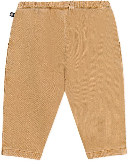 Petit Bateau Denim Pants - Beige - with Drawstring - Cotton Trousers