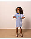 Petit Bateau Dress - Blue and White Striped Pattern - 100% Cotton Dresses_
