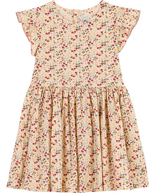 Petit Bateau Dress - Powder Pink - Flower Pattern Dresses_