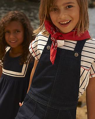 Petit Bateau Dungaree Dress - Denim - Organic Cotton Dresses_