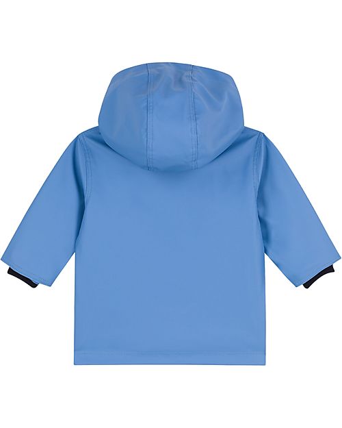 Petit Bateau Edna Waterproof Waxed Jacket - Blue - with Hood Waterproof