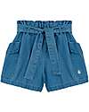Petit Bateau Flared Shorts - Denim - Organic Cotton Shorts