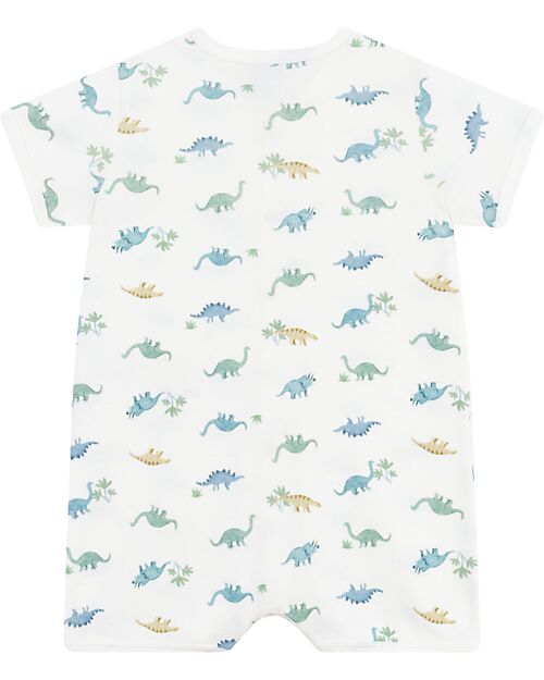 Petit Bateau Footless Sleepsuit - 100% Cotton - Dinosaurs Short Rompers