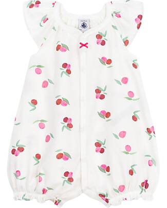 Petit Bateau Footless Sleepsuit - 100% Cotton - Fruits Short Rompers