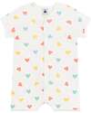 Petit Bateau Footless Sleepsuit - 100% Cotton - Hearts Babygrows
