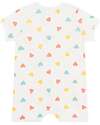 Petit Bateau Footless Sleepsuit - 100% Cotton - Hearts Short Rompers
