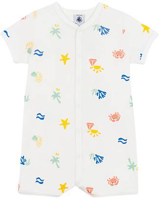 Petit Bateau Footless Sleepsuit - 100% Cotton - Sea Short Rompers