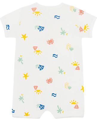 Petit Bateau Footless Sleepsuit - 100% Cotton - Sea Short Rompers