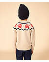 Petit Bateau Jacquard Knit Sweater - Long Sleeve - Beige/White - Wool and Cotton Knit Jumpers