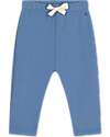 Petit Bateau Long Pants with Drawstring - Light Blue - 100% Cotton Trousers