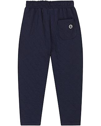 Petit Bateau Long Quilted Pants - Tuxedo Blue - 92% Cotton 8% Polyester Trousers
