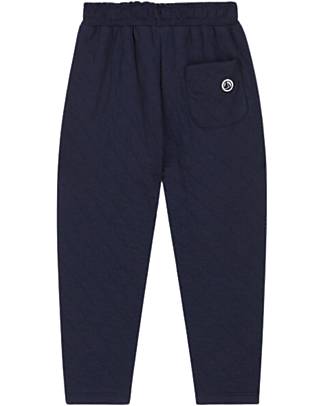 Petit Bateau Long Quilted Pants - Tuxedo Blue - Cotton Trousers