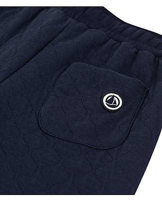 Petit Bateau Long Quilted Pants - Tuxedo Blue - Cotton Trousers