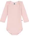 Petit Bateau Long Sleeve Bodysuit - Pink - 100% Cotton Long Sleeves Bodies