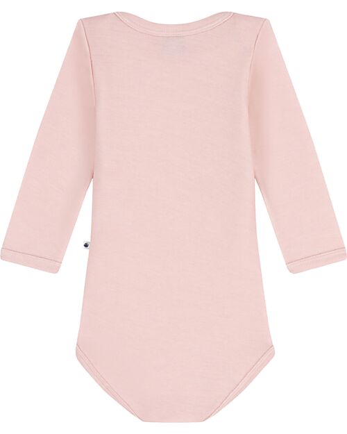 Petit Bateau Long Sleeve Bodysuit - Pink - 100% Cotton Long Sleeves Bodies