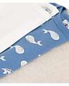 Petit Bateau Long-Sleeve Crossover Bodysuit - Pack of 3 - White Blue and Beige - Whales - 100% Organic Cotton Long Sleeves Bodies