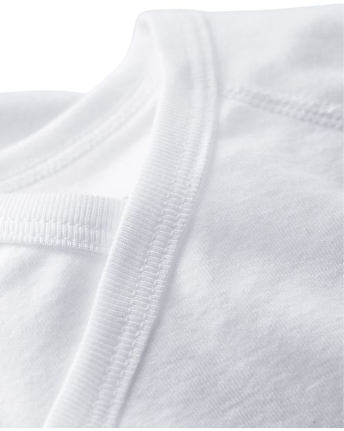 Petit Bateau Long Sleeve Kimono Body - Pack of 2 - White - 100% Cotton Long Sleeves Bodies