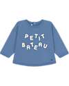 Petit Bateau Long-Sleeve Sweatshirt - Light Blue - Logo - 100% Cotton Sweatshirts