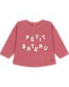 Petit Bateau Long-Sleeve Sweatshirt - Rosewood - Logo - 100% Cotton Sweatshirts