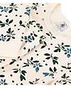 Petit Bateau Long-Sleeved Fleece Pajamas with Flower Pattern - Avalanche White/Multico - 100% Cotton Pyjamas