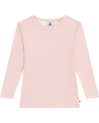 Petit Bateau Long-sleeved T-Shirt - Unisex Child - Pink - Wool and Cotton T-shirts