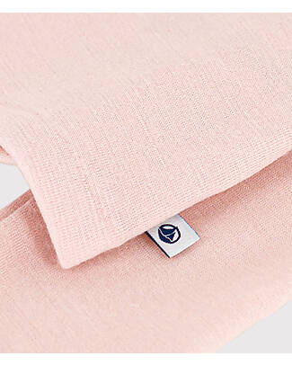 Petit Bateau Long-sleeved T-Shirt - Unisex Child - Pink - Wool and Cotton T-shirts