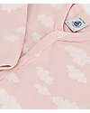 Petit Bateau Long Sleeves Romper - No Feet - Clouds - Pink - 100% Organic Cotton Babygrows