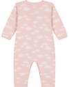 Petit Bateau Long Sleeves Romper - No Feet - Clouds - Pink - 100% Organic Cotton Babygrows