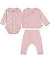 Petit Bateau Newborn Gift Set - Cardigan, Bodysuit and Pants - Pink - 100% Cotton Sets And Co-Ords