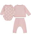 Petit Bateau Newborn Gift Set - Cardigan, Bodysuit and Pants - Pink - 100% Cotton Sets And Co-Ords