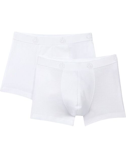 Petit Bateau Pack of 2 Boxers - White - 100% Cotton Briefs