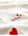 Petit Bateau Pack of 3 Strappy Leotards - White/Hearts - 100% Organic Cotton Short Sleeves Bodies