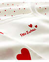 Petit Bateau Pack of 3 Strappy Leotards - White/Hearts - 100% Organic Cotton Short Sleeves Bodies